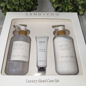 Sand + Fog Luxury Hand Care Set, Ocean Mist & Sea Salt, Hand Soap, Cream, Lotion